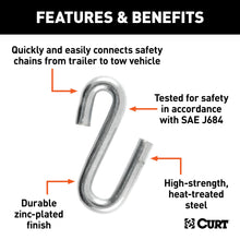 Load image into Gallery viewer, CURT 81620 Certified 17/32" S-Hook (7,600 lbs.)