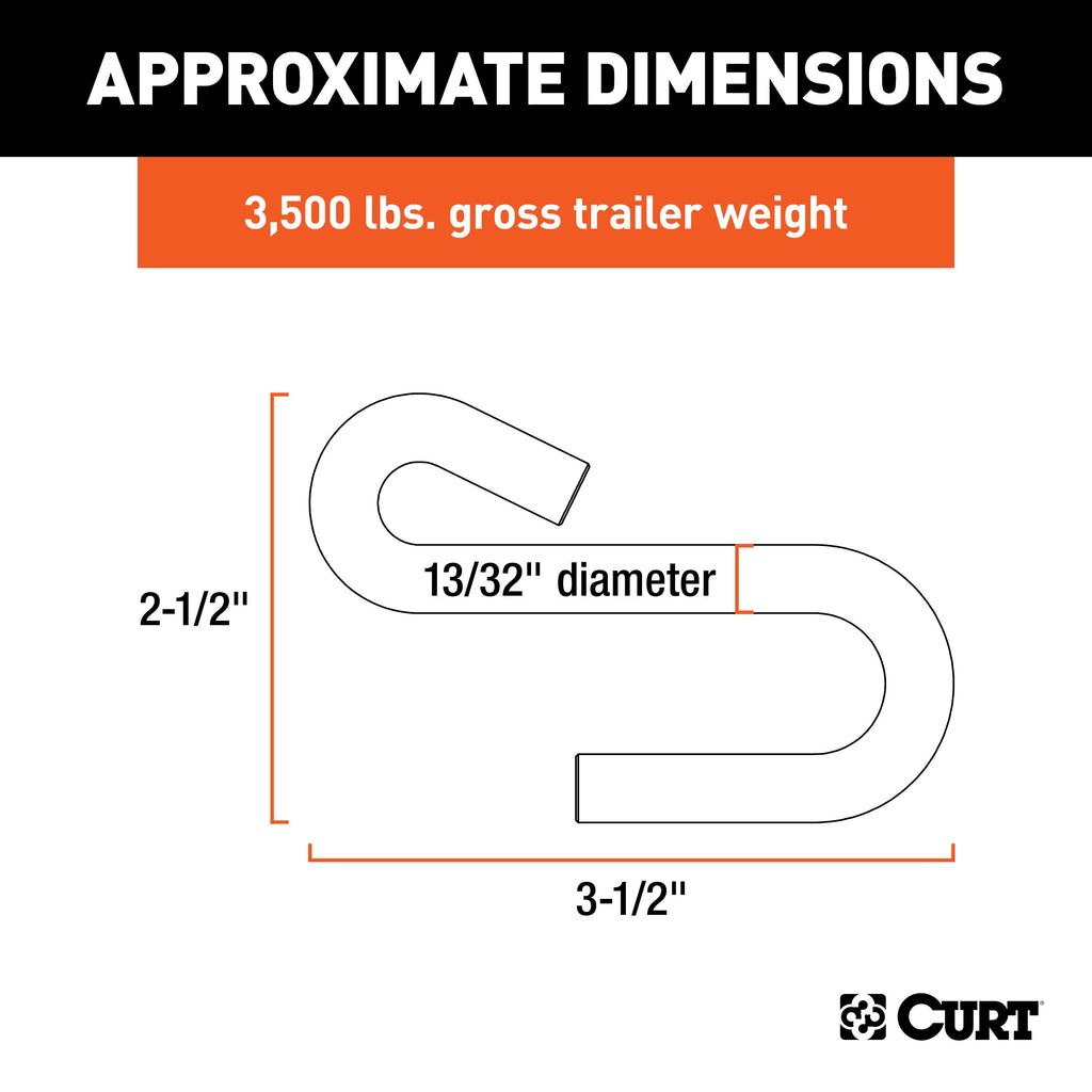 CURT 81640 Certified 13/32" S-Hook (3,500 lbs.)