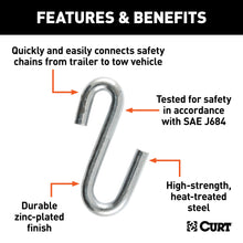 Load image into Gallery viewer, CURT 81640 Certified 13/32" S-Hook (3,500 lbs.)