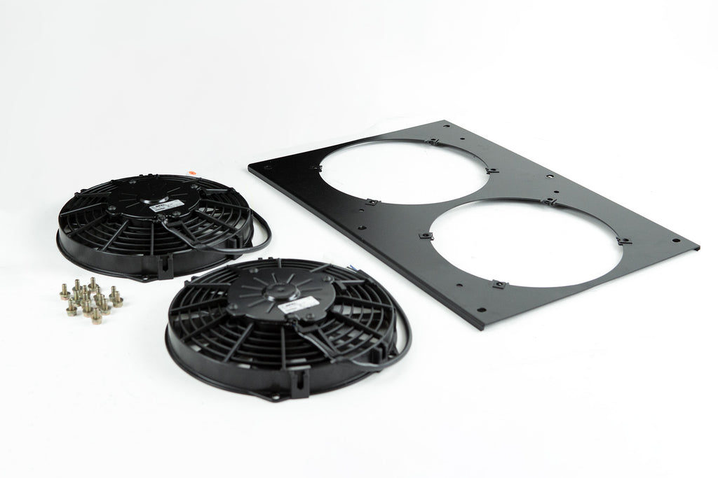 CSF Cooling - Racing & High Performance Division 8180 Porsche 944 / 924S All-Aluminum Fan Shroud w/ Dual 9-inch SPAL Fan for Select Porsche 924, Porsche 944