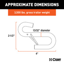 Load image into Gallery viewer, CURT 81840 Certified 13/32" Safety Latch S-Hook (3,500 lbs.)