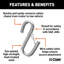 Load image into Gallery viewer, CURT 81840 Certified 13/32" Safety Latch S-Hook (3,500 lbs.)