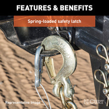 Load image into Gallery viewer, CURT 81910 1/2" Safety Latch Clevis Hook (35,000 lbs, 5/8" Pin)