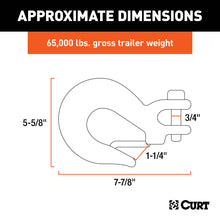 Load image into Gallery viewer, CURT 81920 5/8" Safety Latch Clevis Hook (65,000 lbs, 3/4" Pin)