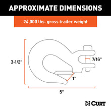 Load image into Gallery viewer, CURT 81960 3/8" Safety Latch Clevis Hook (24,000 lbs, 7/16" Pin)