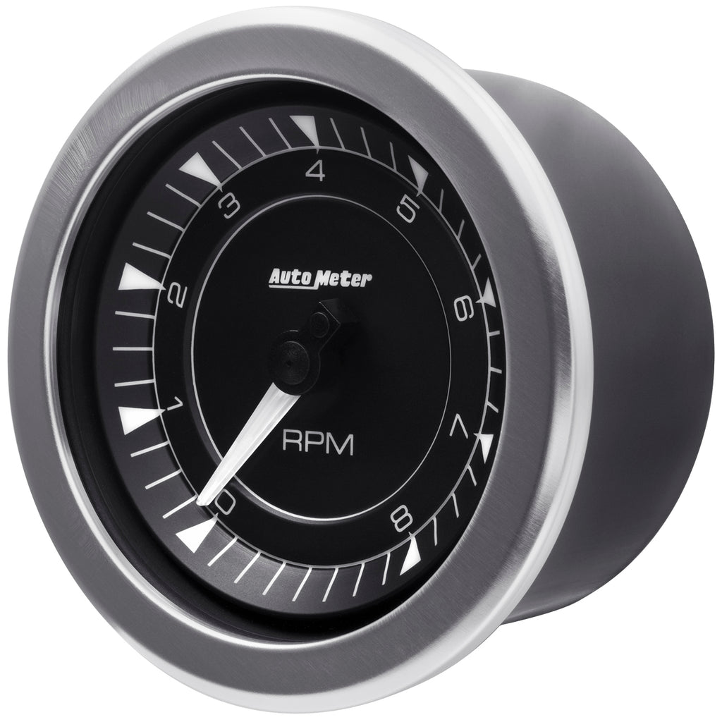 AutoMeter 8197 GAUGE, TACHOMETER, 3 3/8", 8K RPM, IN-DASH, CHRONO