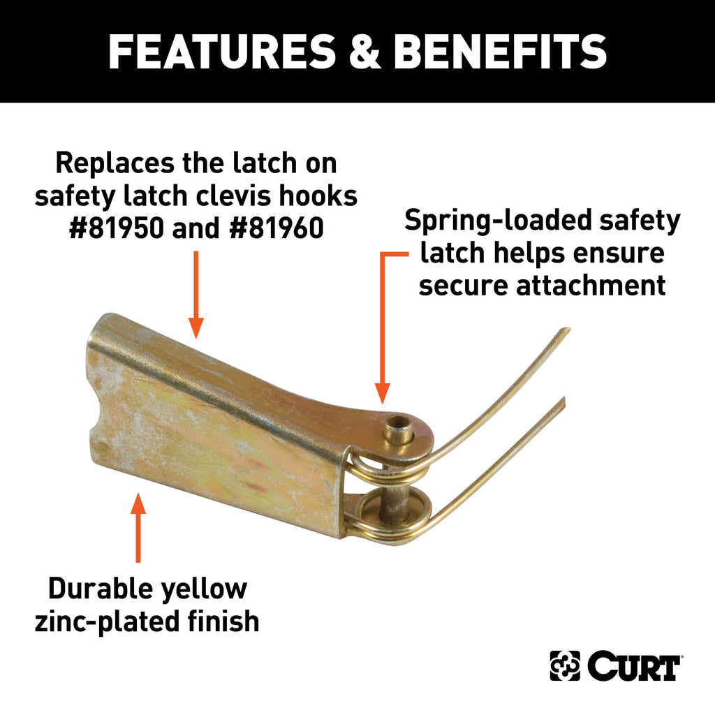 CURT 81999 Replacement Clevis Hook Safety Latch (Fits #81950)