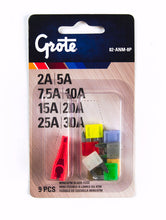 Load image into Gallery viewer, Grote 82-ANM-8P Fuse &amp; Circuit Protection Assortment kits, Miniature Blade Fuse Assortment &amp; Puller, 9 Pk