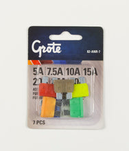 Load image into Gallery viewer, Grote 82-ANR-7 Fuse Assortment Kits, 7 Pack (5A, 7.5A, 10A, 15A, 20A, 25A, 30A)