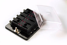 Load image into Gallery viewer, Grote 82-BLR-I-310 LED Fuse Panels For Standard Blade Fuses, w/ cover, 10 Position