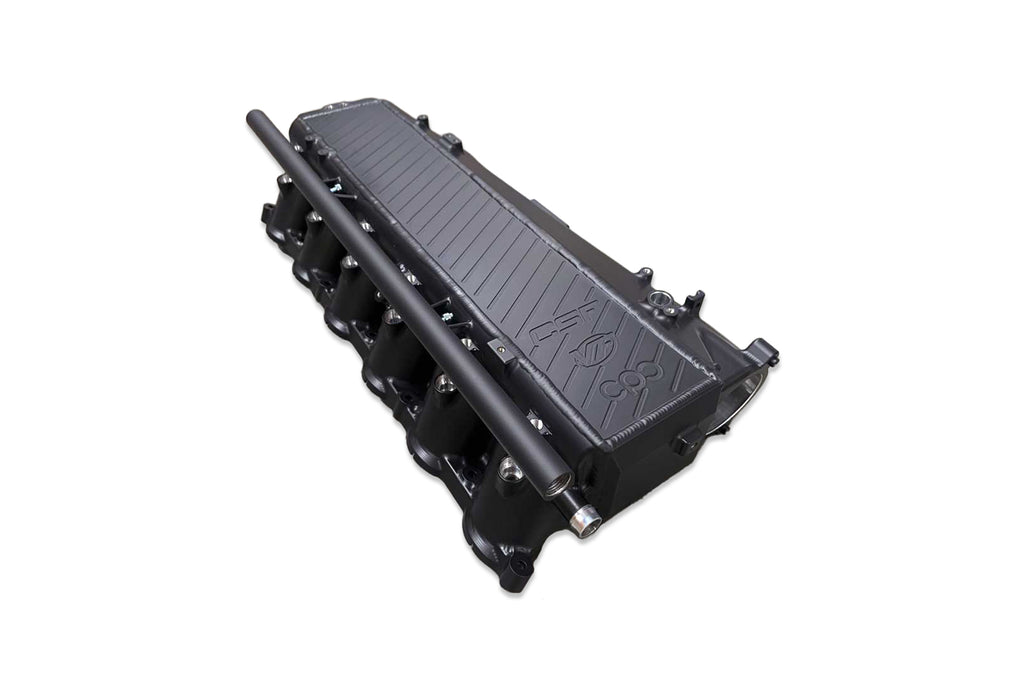CSF Cooling - Racing & High Performance Division 8200B A90 Supra / BMW B58 Charge-Air Cooler Manifold - Thermal Dispersion Black for Select BMW 540i, BMW 540i xDrive, BMW 740i, BMW 740i xDrive, BMW 745e, BMW 745e xDrive, BMW 840i, BMW 840i Gran Coupe,