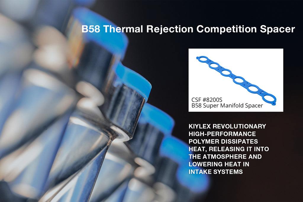 CSF Cooling - Racing & High Performance Division 8200S A90 Supra / BMW B58 Thermal Rejection Competition Charge-Air Manifold Spacer for Select BMW 540i, BMW 540i xDrive, BMW 740i, BMW 740i xDrive, BMW 745e, BMW 745e xDrive, BMW 840i, BMW 840i Gran Coupe,