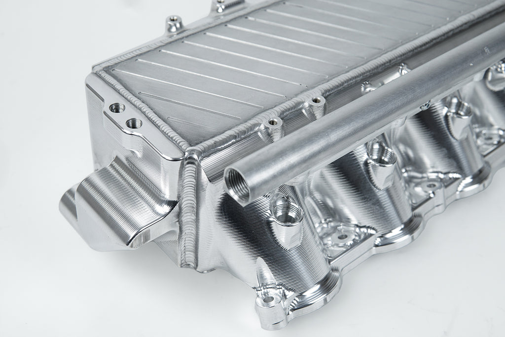 CSF Cooling - Racing & High Performance Division 8200 A90 Supra / BMW B58 Charge-Air Cooler Manifold - Raw Billet for Select BMW 540i, BMW 540i xDrive, BMW 740i, BMW 740i xDrive, BMW 745e, BMW 745e xDrive, BMW 840i, BMW 840i Gran Coupe, BMW 840i xDrive,