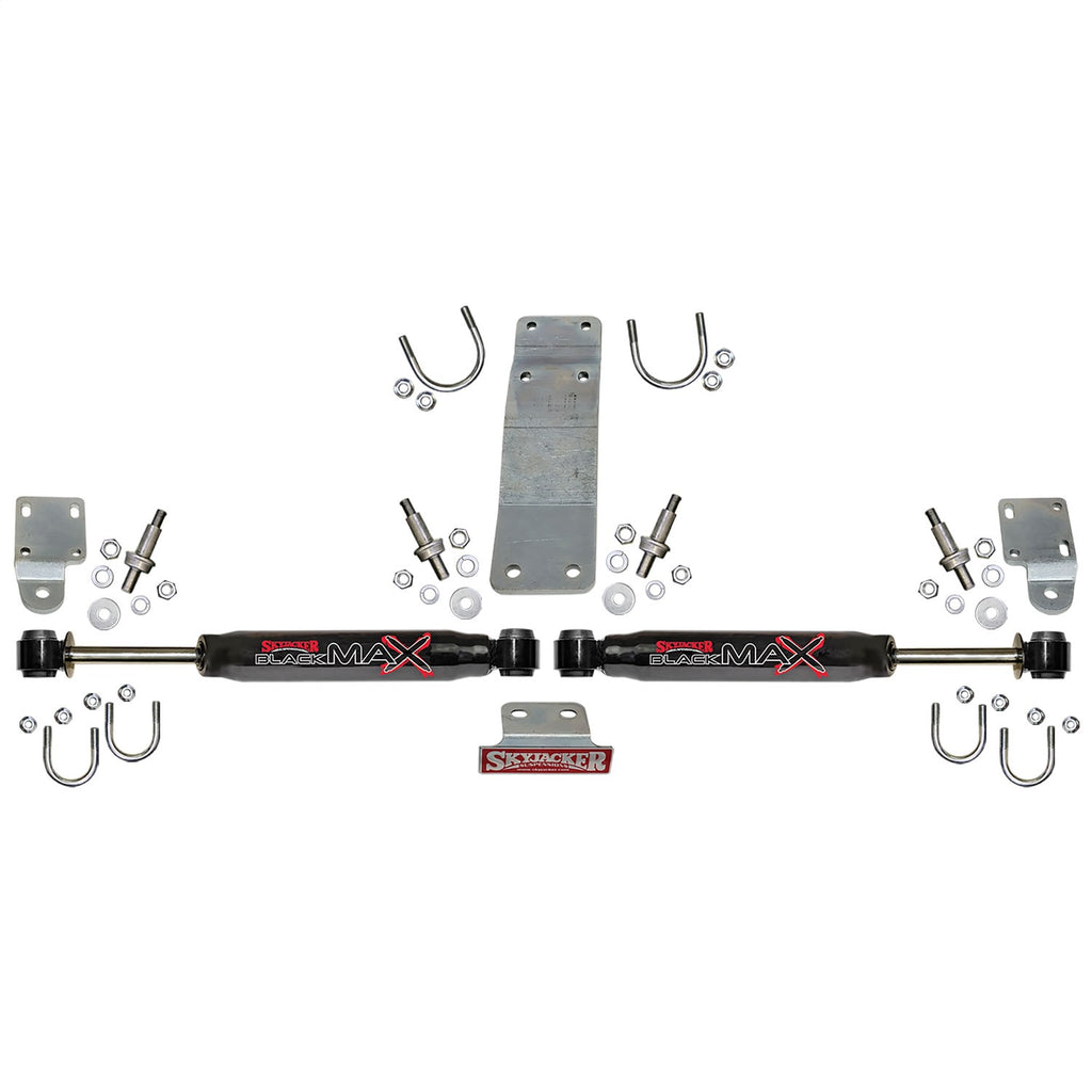Skyjacker 8204 2007-2017 Jeep Wrangler JK/JKU Black Max Dual Steering Stabilizer Kit for Select Jeep Wrangler, Jeep Wrangler JK