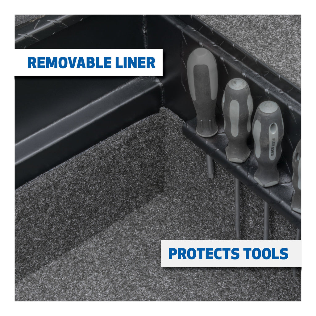 UWS EC10013 Matte Black Aluminum 69in. Secure Lock Tool Box with Low Profile (Heavy Packagin - Truck Part Superstore