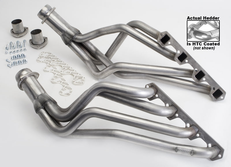 Hedman Hedders 82306 Silver Stainless Long Headers For 64-73 Mustang/Cougar, Others; Factory 260-351W for Select Ford Fairlane, Ford Falcon, Ford Maverick, Ford Mustang, Ford Ranchero, Ford Torino, Mercury Comet, Mercury Cougar, Mercury Cyclone, Mercury
