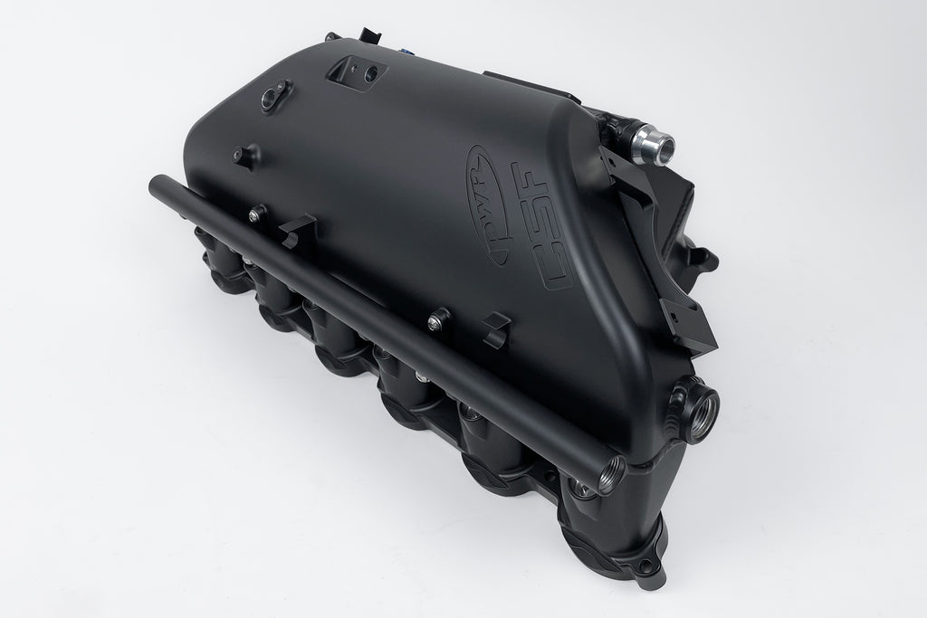 CSF Cooling - Racing & High Performance Division 8233B BMW S58 "Level-Up" Charge Air Cooler Manifold - Thermal Dispersion Black for Select BMW M2, BMW M3, BMW M4, BMW X3, BMW X4
