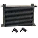 Derale 52581 25 Row Series 10000 Stack Plate Fluid Cooler, 90 degree swivel -10AN