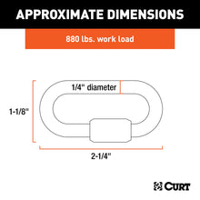 Load image into Gallery viewer, CURT 82610 1/4" Quick Link (4,400 lbs. Breaking Strength)