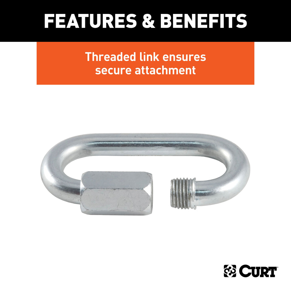 CURT 82901 5/16" Quick Link (8,800 lbs. Breaking Strength, Packaged)