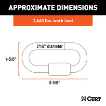Load image into Gallery viewer, CURT 82934 7/16in. Quick Link (13;200 lbs. Breaking Strength; Packaged) - Truck Part Superstore