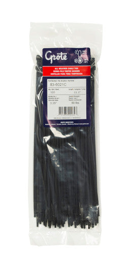 Grote 83-6021C Nylon Cable Ties, All Weather, 11.1" Long