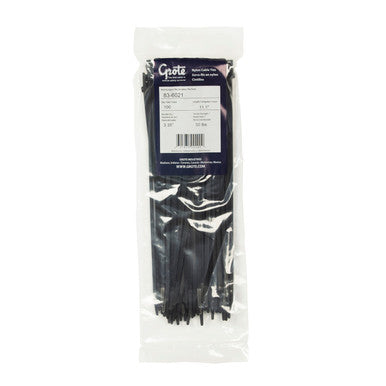 Grote 83-6021 Nylon Cable Ties, Standard Duty, 11.10" Length, 100 Pack