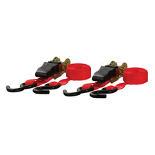Load image into Gallery viewer, CURT 83001 10' Red Cargo Straps with S-Hooks (500 lbs, 2-Pack)