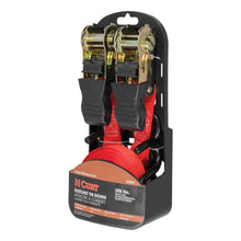 Load image into Gallery viewer, CURT 83001 10' Red Cargo Straps with S-Hooks (500 lbs, 2-Pack)