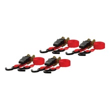 Load image into Gallery viewer, CURT 83002 16' Red Cargo Straps with S-Hooks (500 lbs, 4-Pack)