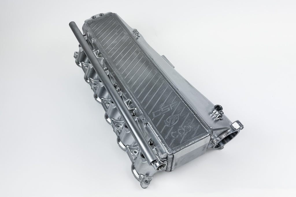 CSF Cooling - Racing & High Performance Division 8300 BMW Gen 1 B58 Charge Air Cooler Manifold - Raw Billet for Select BMW 340i, BMW 340i GT xDrive, BMW 340i xDrive, BMW 440i, BMW 440i Gran Coupe, BMW 440i xDrive, BMW 440i xDrive Gran Coupe, BMW 540i,