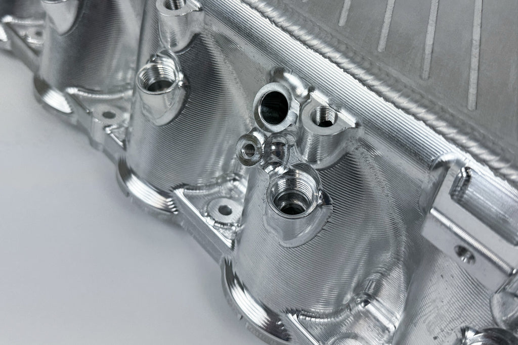 CSF Cooling - Racing & High Performance Division 8300 BMW Gen 1 B58 Charge Air Cooler Manifold - Raw Billet for Select BMW 340i, BMW 340i GT xDrive, BMW 340i xDrive, BMW 440i, BMW 440i Gran Coupe, BMW 440i xDrive, BMW 440i xDrive Gran Coupe, BMW 540i,