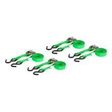 Load image into Gallery viewer, CURT 83016 16' Dark Green Cargo Straps with S-Hooks (300 lbs, 4-Pack)