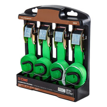 Load image into Gallery viewer, CURT 83016 16' Dark Green Cargo Straps with S-Hooks (300 lbs, 4-Pack)