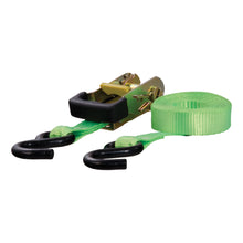 Load image into Gallery viewer, CURT 83027 16' Lime Green Cargo Strap with S-Hooks (1,100 lbs.)