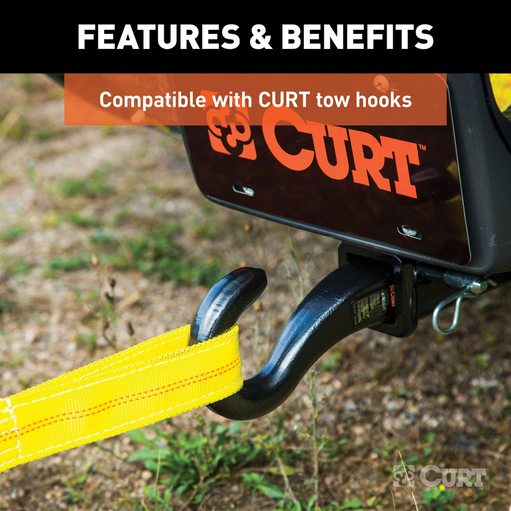 CURT 83066 2" x 30' Tow Strap (9,000 lbs. GVW)