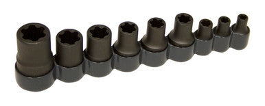 Lisle Tools 83100 External Torx Plus Socket Set, 9Pc