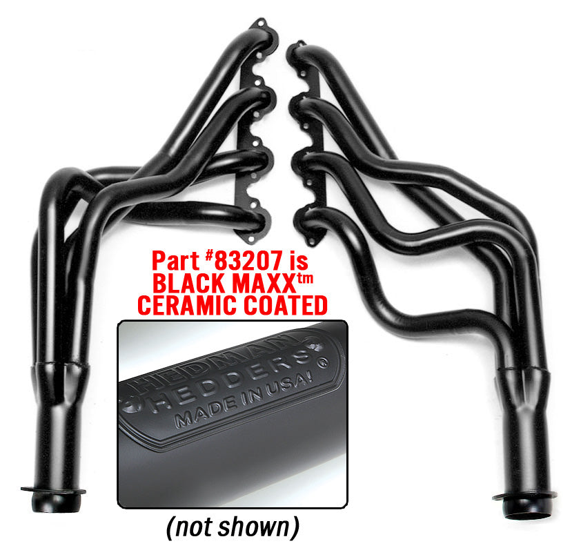 Hedman Hedders 83207 Black Long-Tube Headers For 1975-86 Ford Class C Motorhomes with 460 for Select Ford E-100 Econoline, Ford E-250 Econoline, Ford E-350 Econoline