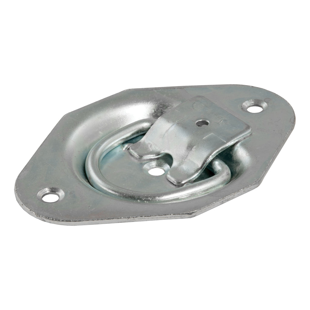 CURT 83601 1-3/8" x 1-7/8" Recessed Tie-Down Ring (1,200 lbs, Clear Zinc)