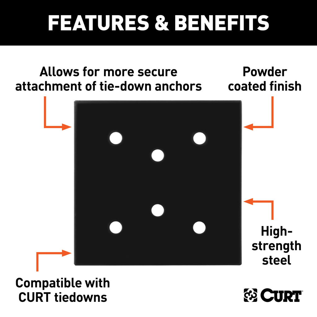 CURT 83607 6" Tie-Down Anchor Backing Plate
