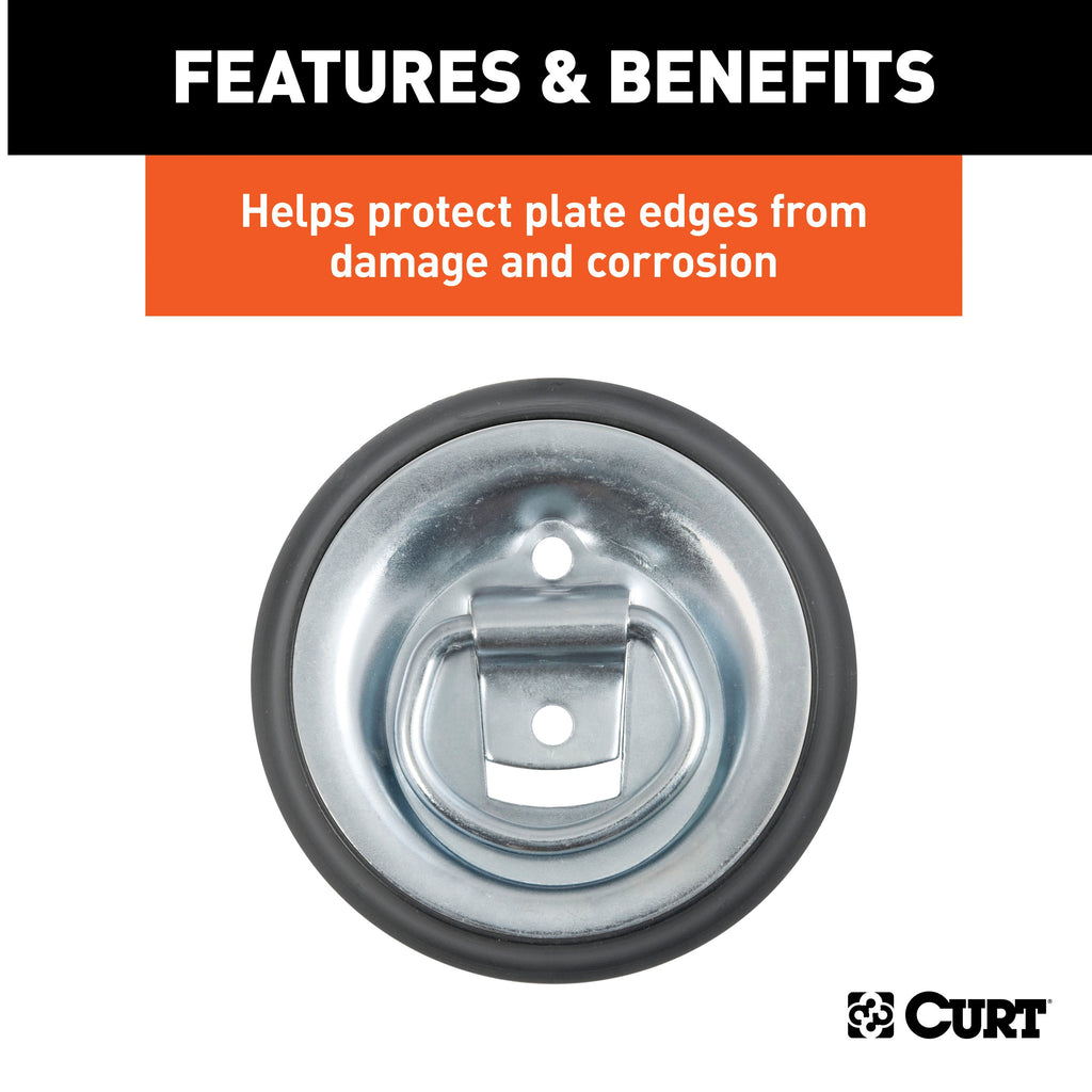 CURT 83720 Tie-Down Backing Plate Trim Ring for #83710