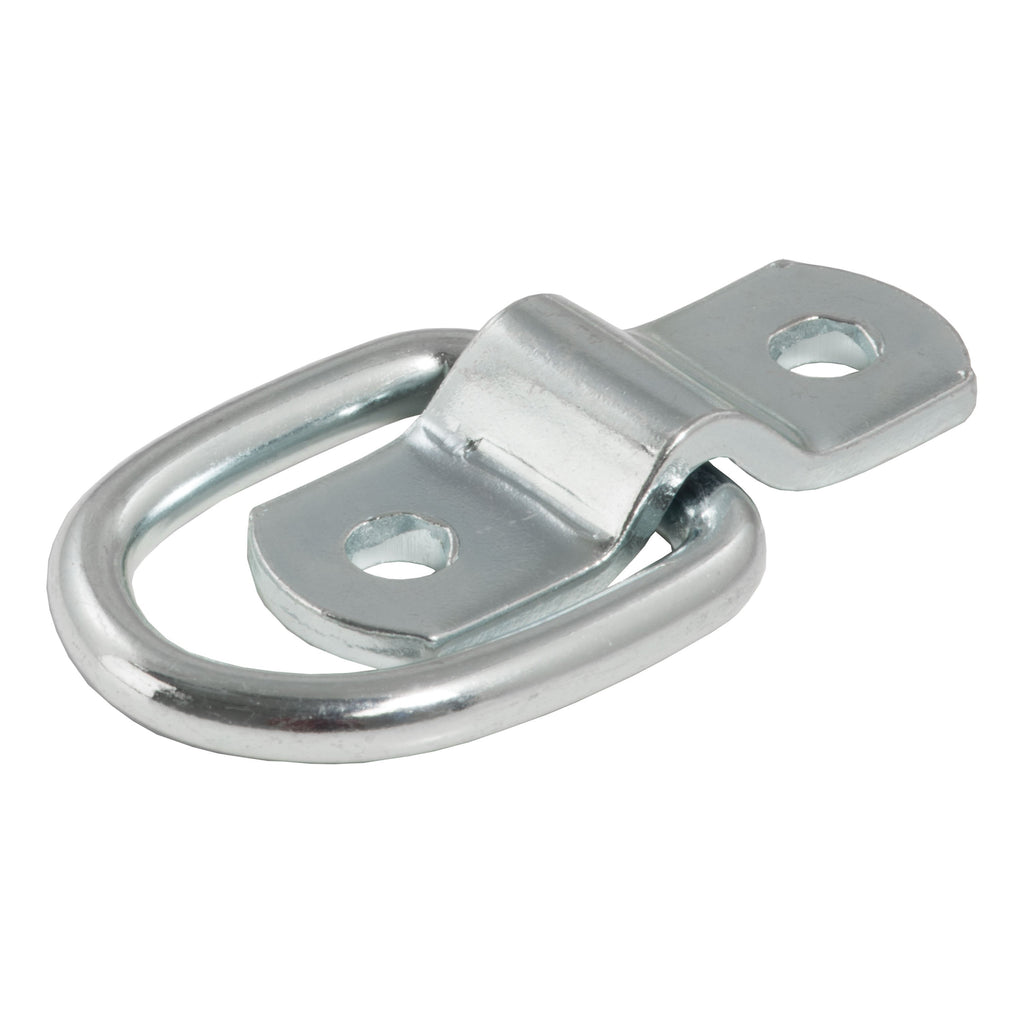 CURT 83730 1" x 1-1/4" Surface-Mounted Tie-Down D-Ring (1,200 lbs, Clear Zinc)