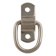 Load image into Gallery viewer, CURT 83732 1" x 1-1/4" Surface-Mounted Tie-Down D-Ring (1,200 lbs, Stainless)