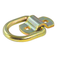 Load image into Gallery viewer, CURT 83740 3" x 3" Surface-Mounted Tie-Down D-Ring (3,600 lbs, Yellow Zinc)