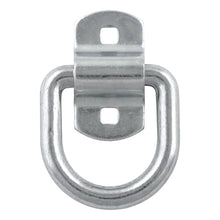 Load image into Gallery viewer, CURT 83742 3" x 3" Surface-Mounted Tie-Down D-Ring (3,600 lbs, Clear Zinc)