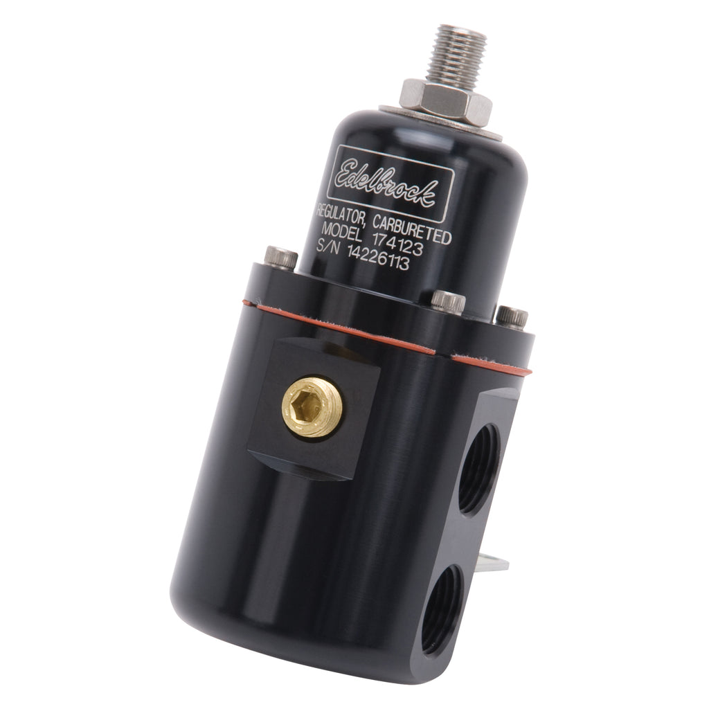 Fuel-Pressure-Regulator-Carbureted-160-Gph-5-10-Psi-38In-InOut-Returnless-Black