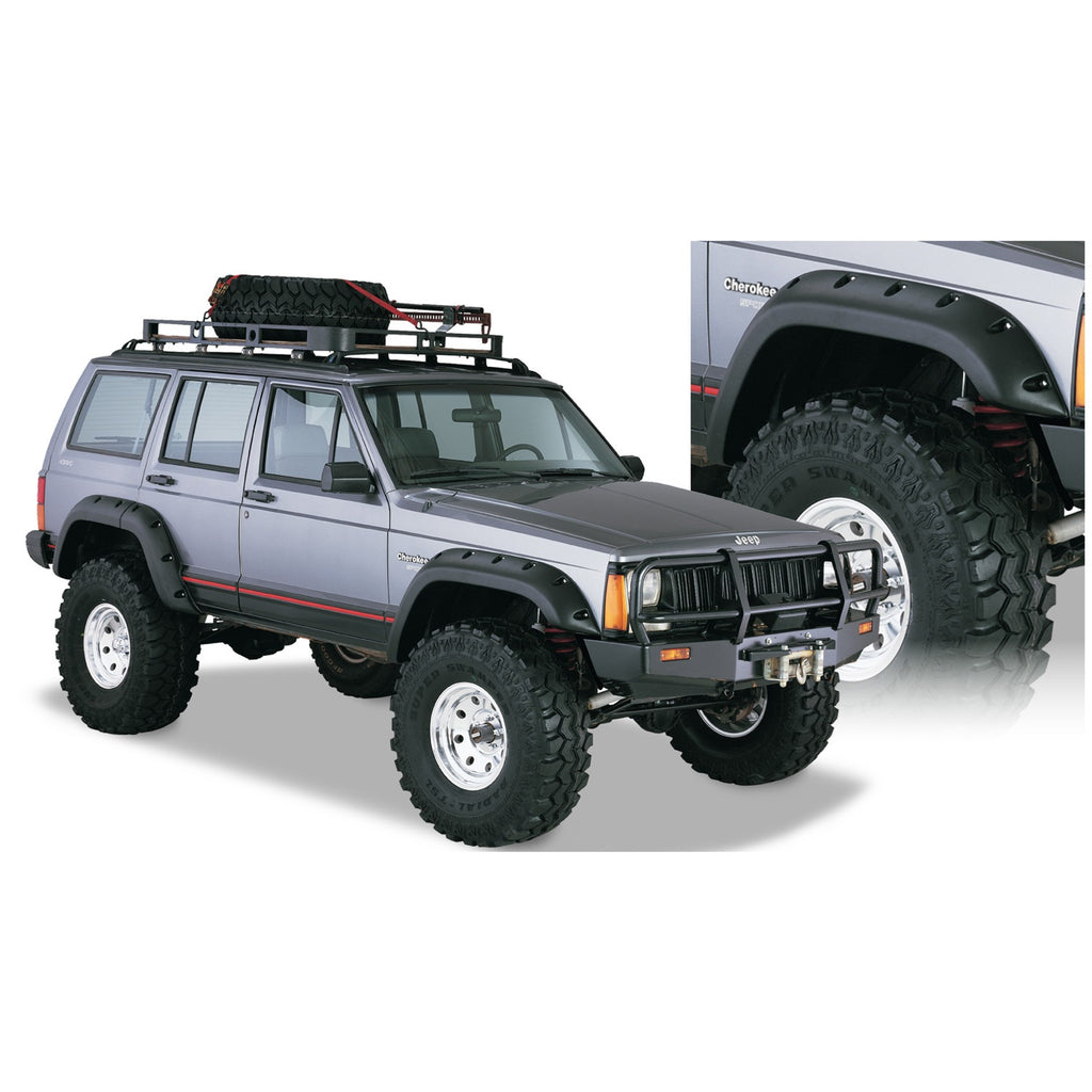 84-01-Jeep-Cherokee-Cutout-Style-Flares-4Pc-Fits-4-Door-Sport-Utility-Only---Black
