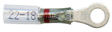 Grote 84-4416 Heat Shrinkable Ring Terminals - Crystal Clear, 22-18 Gauge, #10