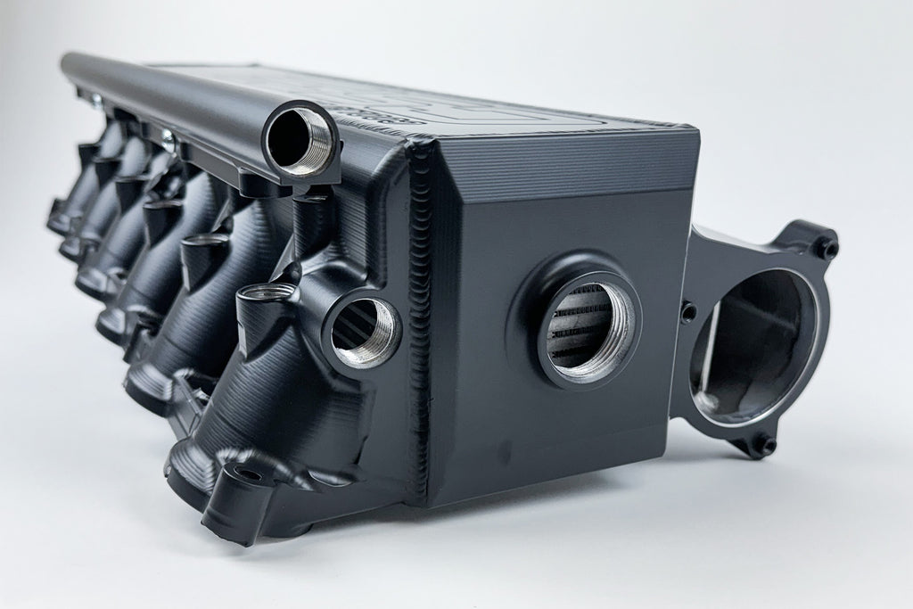 CSF Cooling - Racing & High Performance Division 8400B BMW Gen 2 B58 Race X Charge Air Cooler Manifold - Thermal Dispersion Black for Select BMW 540i, BMW 540i xDrive, BMW 740i, BMW 740i xDrive, BMW 745e, BMW 745e xDrive, BMW 840i, BMW 840i Gran Coupe,