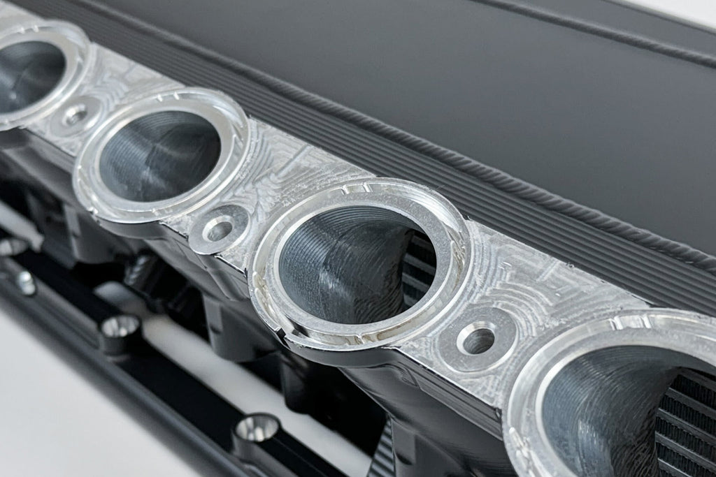 CSF Cooling - Racing & High Performance Division 8400B BMW Gen 2 B58 Race X Charge Air Cooler Manifold - Thermal Dispersion Black for Select BMW 540i, BMW 540i xDrive, BMW 740i, BMW 740i xDrive, BMW 745e, BMW 745e xDrive, BMW 840i, BMW 840i Gran Coupe,